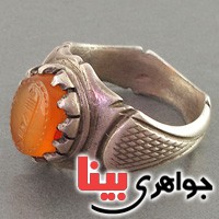 انگشتر عقیق یمنی شرف الشمس ظابطی قدیمی _کد:3015