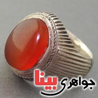 انگشتر عقیق یمنی با رکابی خاص و قدیمی _کد:3016