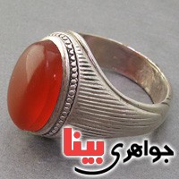انگشتر عقیق یمنی شرف الشمس خوشرنگ _کد:3017