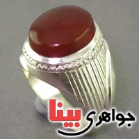 انگشتر عقیق یمنی قدیمی همراه با حرز امام جواد _کد:3020