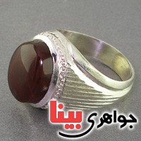 انگشتر عقیق یمنی قدیمی همراه با حرز امام جواد _کد:3022