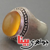 انگشتر عقیق سلیمانی قدیمی عتیقه _کد:3025