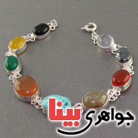 دستبند چند جواهر سلجوقی سنگ درمانی _کد:3029