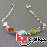 دستبند چند جواهر سلجوقی سنگ درمانی _کد:19304