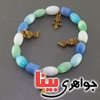 دستبند چشم گربه سنگ درمانی زنانه _کد:19306