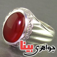 انگشتر عقیق یمنی قدیمی موکل دار _کد:3041