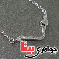 گردنبند زیرکن (زرقون) ماکرو زنانه طرح قلب _کد:19325