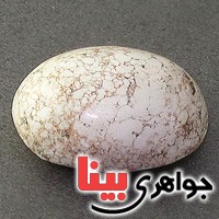 نگین انگشتر فیروزه سفید درشت خوش نقش