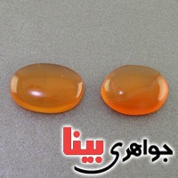 نگین انگشتر عقیق یمنی ناب دو عددی _کد:19366
