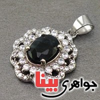 گردنبند یاقوت کبود تک بسیار زیبا _کد:19455