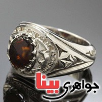 انگشتر اوپال دور الماس مردانه فاخر _کد:3076