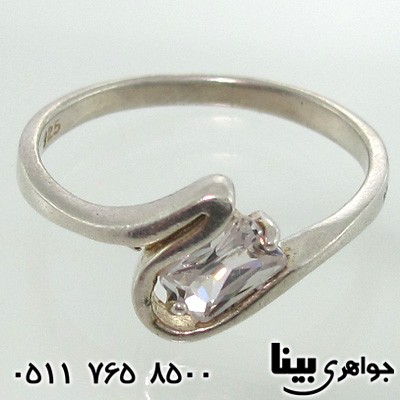 انگشتر کوارتز زنانه نگین مربع