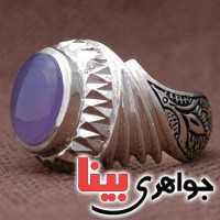 انگشتر عقیق یمنی کبود بسیار عالی _کد:3086