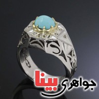 انگشتر فیروزه نیشابوری بسیار عالی فاخر _کد:3104
