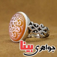 انگشتر عقیق یمنی خطی بسیار عالی زیبا _کد:3113