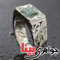 انگشتر موزانایت روسی و الماس فاخر _کد:3122