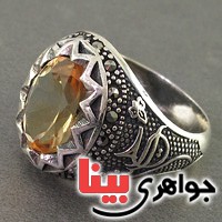 انگشتر سیترین خوشرنگ و خاص مردانه _کد:19487