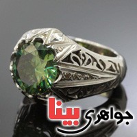 انگشتر موزانایت روسیه و الماس فاخر _کد:19495