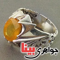 انگشتر یاقوت زرد خوش رنگ عالی _کد:19503