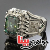 انگشتر موزانایت و الماس بسیار زیبا _کد:19507