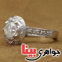 انگشتر موزانایت طرح الماس مدل آذری زیبا _کد:19508