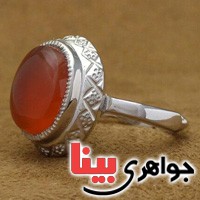 انگشتر عقیق یمنی مدل آذری زیبا _کد:19509