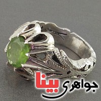 انگشتر زبرجد خوش رنگ و خاص مردانه _کد:19510