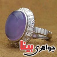 انگشتر عقیق یمنی کبود مدل آذری بسیار زیبا _کد:19522