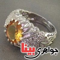 انگشتر سیترین خوش رنگ و خاص _کد:19524