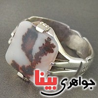 انگشتر عقیق شجری خوش نقش بسیار زیبا _کد:19525