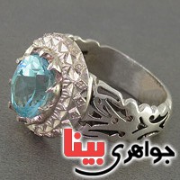انگشتر توپاز خوش رنگ بسیار زیبا _کد:19527