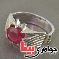 انگشتر یاقوت سرخ خوش رنگ خاص مردانه _کد:19537