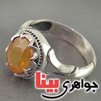 انگشتر یاقوت زرد خوش رنگ عالی _کد:19538