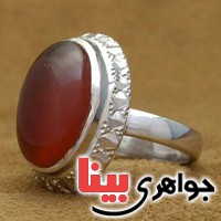 انگشتر عقیق یمنی مدل آذری بسیار عالی _کد:19554