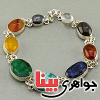 دستبند چند جواهر سنگ درمانی مدل سلجوقی دستبند چند جواهر سنگ درمانی مدل سلجوقی