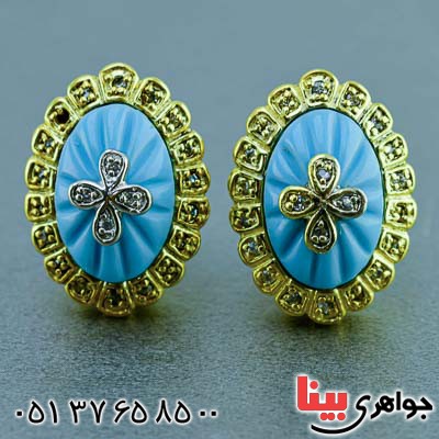 گوشواره فیروزه بسیار زیبا و مجلسی _کد:19580