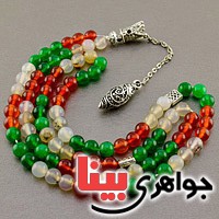 تسبیح عقیق شجری و جید 101 دانه ای بسیار عالی پرچم ایران _کد:19587