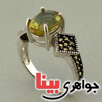 انگشتر الکساندریت خوشرنگ مارکازیتی برند SPN _کد:19592