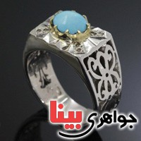 انگشتر فیروزه نیشابوری و الماس بسیار عالی _کد:19611