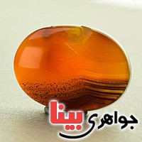 نگین انگشتر عقیق یمنی مصور کلکسیونی زیبا