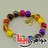 دستبند چند جواهر هفت رنگ چاکرا مناسب سنگ درمانی دستبند چند جواهر هفت رنگ چاکرا مناسب سنگ درمانی
