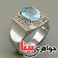 انگشتر توپاز بسیار عالی فاخر برند SPN _کد:19630