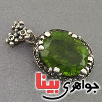 گردنبند زبرجد فاخر درشت جواهری _کد:19636
