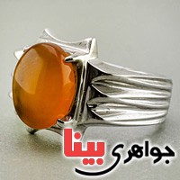 انگشتر عقیق یمنی شرف الشمس خوش عیار برند SPN  _کد:19662