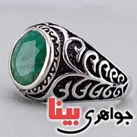 انگشتر زمرد تک مدل روم باستان