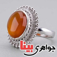 انگشتر عقیق یمنی خوشرنگ موزه ای _کد:19691