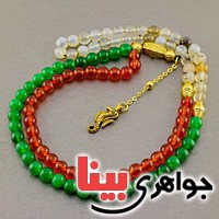 تسبیح عقیق شجری و جید 101 دانه ای بسیار عالی _کد:19692