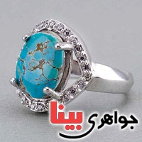 انگشتر فیروزه نیشابوری بسیار ناب _کد:19708