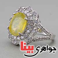 انگشتر یاقوت زرد بسیار عالی مجلسی برند SPN _کد:19715