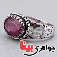 انگشتر یاقوت سرخ مدل اسلیمی _کد:19728